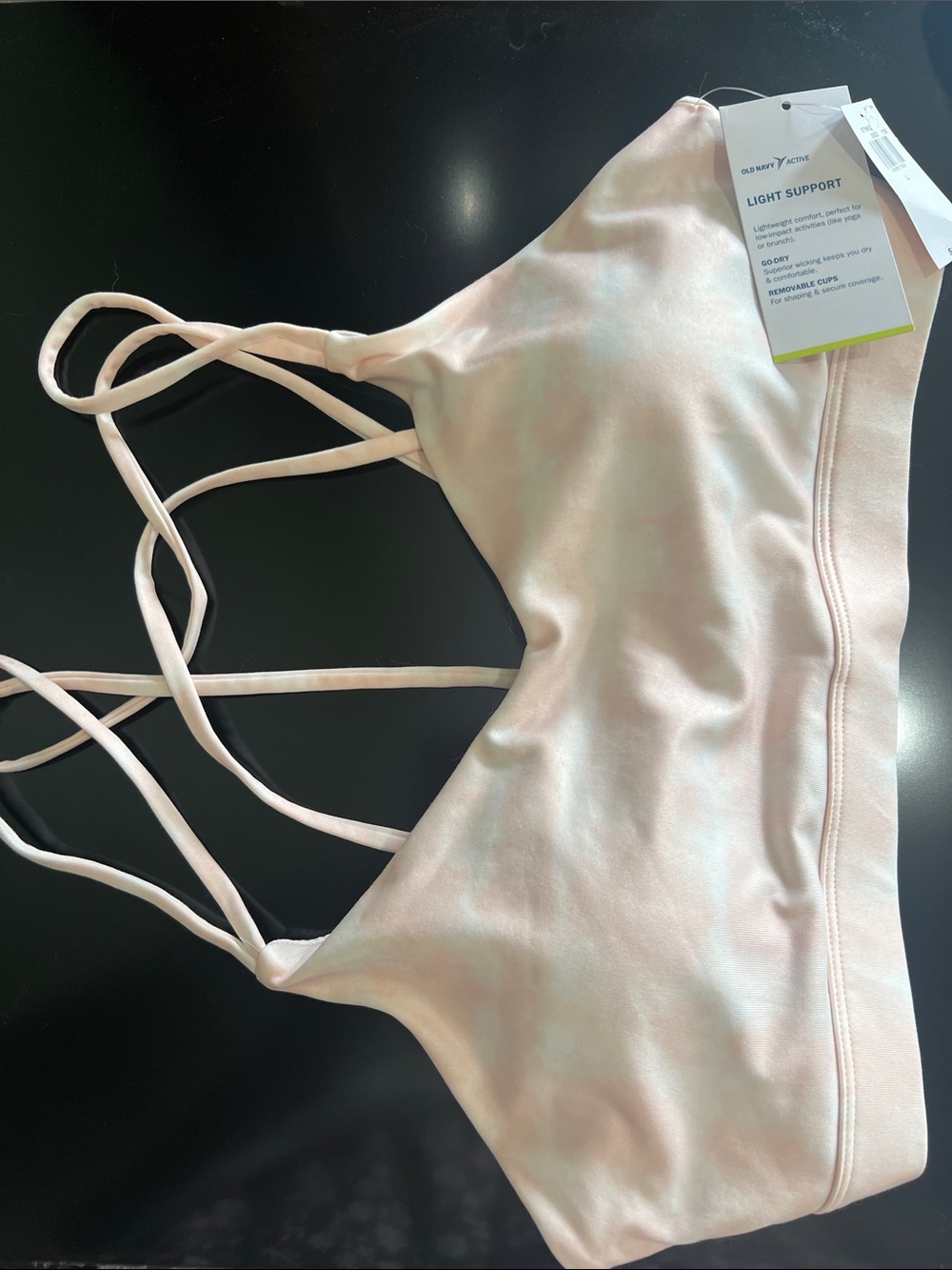 Old Navy Light Support Strappy Bralette - Pale Pink